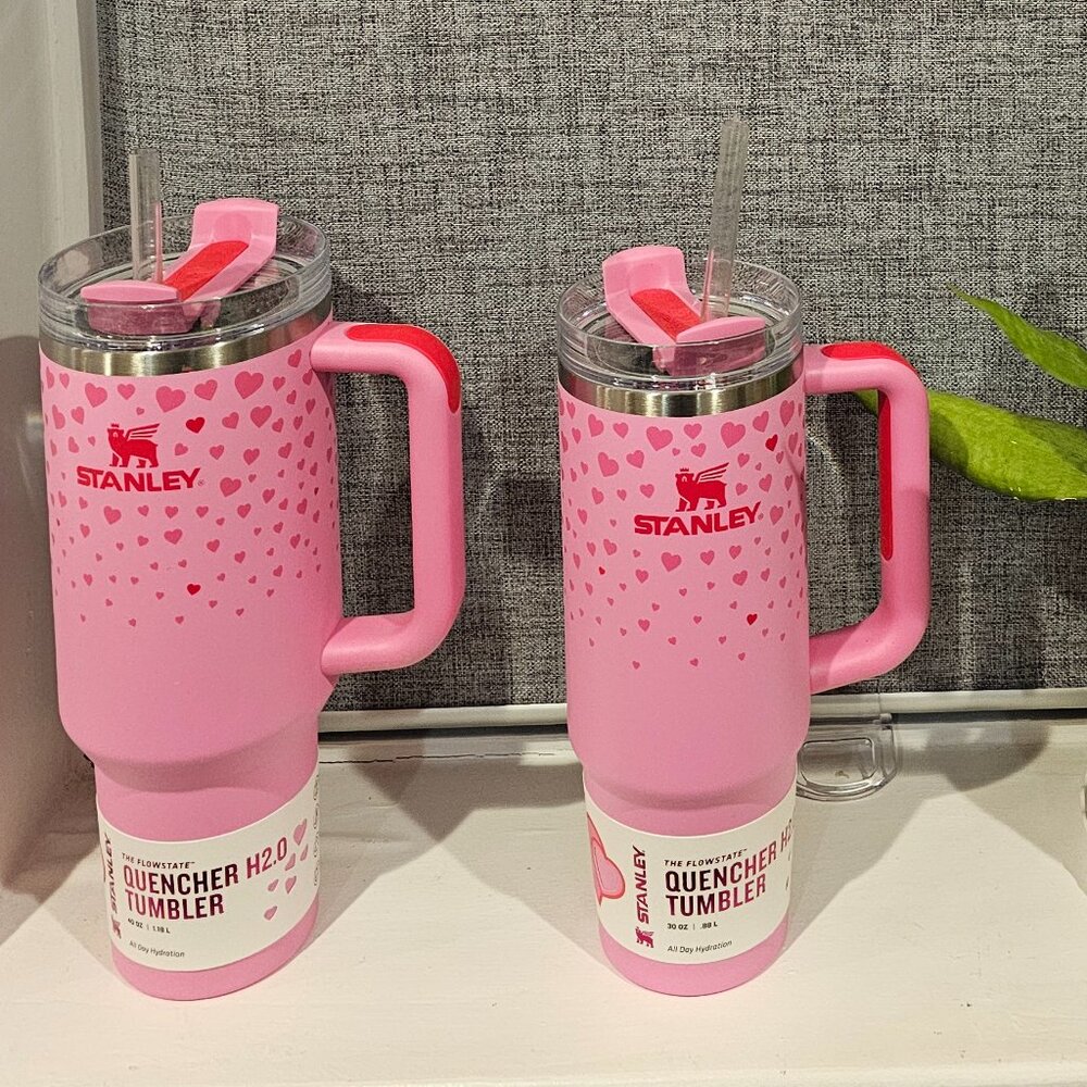 Stanley Valentine’s Day H2.0 FlowState Quencher Tumblers – 30 oz & 40 oz (2025 E
